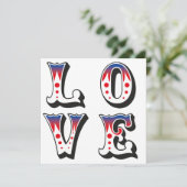 Invitation Amour - Style de cirque vintage (Debout devant)