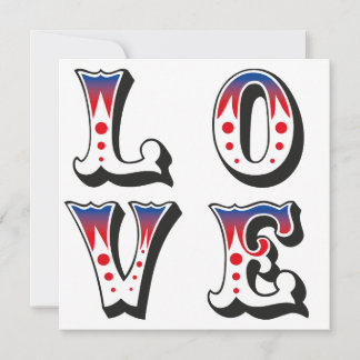 Invitation Amour - Style de cirque vintage