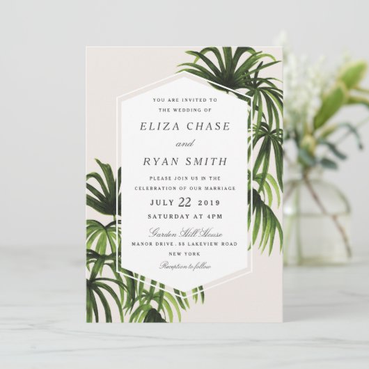 Invitation Amour Tropical (Debout devant)