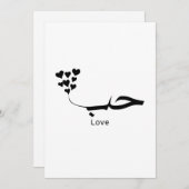 Invitation Amour | Typographie arabe houb (Devant / Derrière)