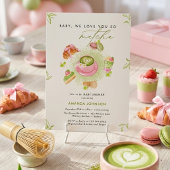 Invitation Amour Vert Moderne vous aime tellement Bébé Matcha
