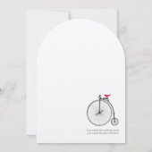 Invitation Amour vintage à vélo (Dos)