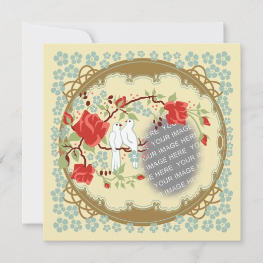 Invitation Amour vintage inspiré (Devant)