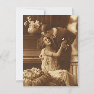 Invitation Amour vintage, Romance, Romantique, Sauvez la date