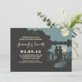 Invitation amoureuse chaîne de lumières douchette nuptiale ex (Debout devant)