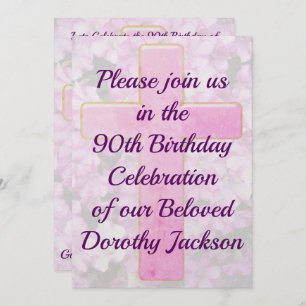 INVITATION AMOUREUSEMENT CROIX ROSE 90E ANNIVERSAIRE INVITATI