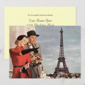 Invitation Amoureux à Paris (Devant / Derrière)