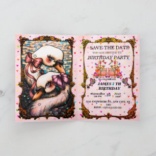 Invitation Amoureux de cygnes