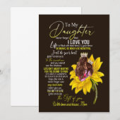 Invitation Amoureux de fille | À ma fille amour maman (Devant / Derrière)