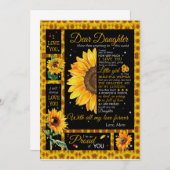 Invitation Amoureux de fille | À ma fille amour maman (Devant / Derrière)