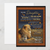 Invitation Amoureux de fille | À ma fille Amour Papa (Devant / Derrière)