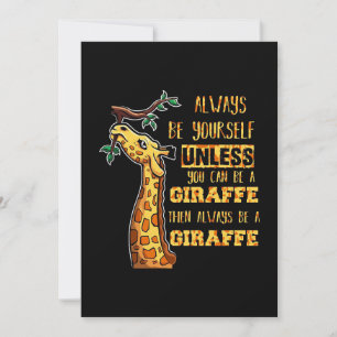 Invitation Amoureux de girafe Girafes Soyez toujours vous-mêm