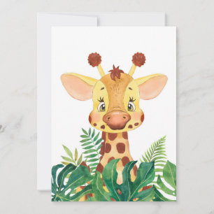 Invitation Amoureux de girafeaux bébé girafeau mignon
