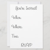 Invitation Amoureux de la musique (Dos)