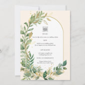 Invitation Amoureux de la nature Mariage Foral Verdure Rustiq (Dos)