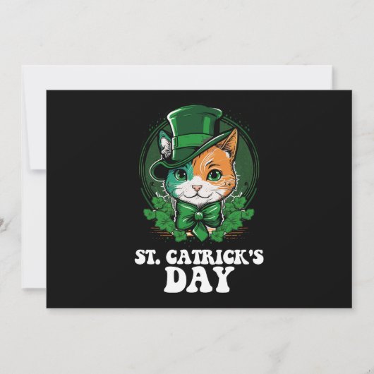Invitation Amoureux de les chats de la Saint-Patrick (Devant)