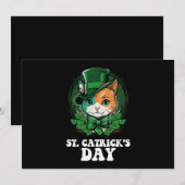 Invitation Amoureux de les chats de la Saint-Patrick (Devant / Derrière)