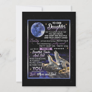 Invitation Amoureux de leur fille À notre fille amour maman