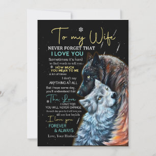 Invitation Amoureux de leurs épouses À ma femme n'oublie ja