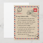 Invitation Amoureux de ma femme | À ma future femme je t'aime (Devant / Derrière)