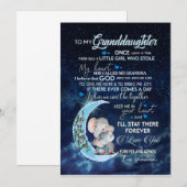 Invitation Amoureux de petite-fille | Lettre à ma petite-fill (Devant / Derrière)