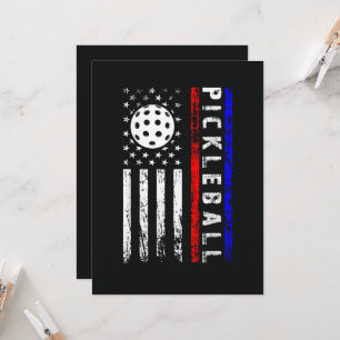 Invitation Amoureux de Pickleball Drapeau Américain du 4 juil