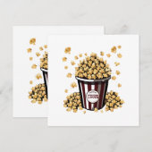Invitation Amoureux de pop-corn (Devant / Derrière)