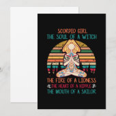 Invitation Amoureux de yoga | Fille Scorpion Yoga (Devant / Derrière)