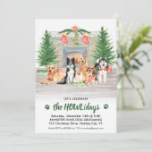 Invitation Amoureux des chiens Animaux de compagnie Fête de N (Debout devant)