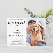 Invitation Amoureux des chiens photo moderne simple Mariage a (Debout devant)