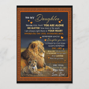 Invitation Amoureux des filles  À ma fille mon père d'amour