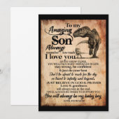 Invitation Amoureux des Fils | À Mon Fils Incroyable Souviens (Devant / Derrière)