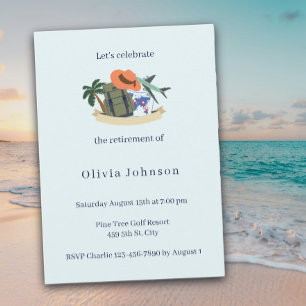 Invitation Amoureux du voyage pour la fête de retraite