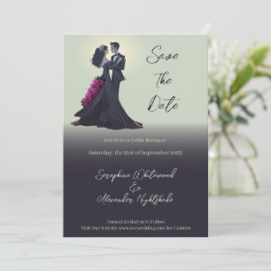 Invitation Amoureux Gothiques Romantiques Minimal Enregistrer