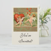 Invitation Amours de Cupidons Antiques de la Saint-Valentin (Debout devant)