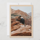 Invitation Ampersand beige moderne 5 mariage de grille photo (Dos)