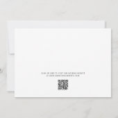 Invitation Ampersand Bold Typographie noir Enregistrer la dat (Dos)