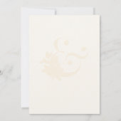 Invitation Ampersand doré rose pastel crème mariage romantiqu (Dos)