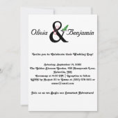 Invitation Ampersand élégant et design Mariage de script (Devant)