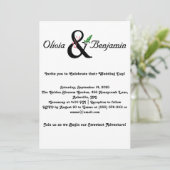 Invitation Ampersand élégant et design Mariage de script (Debout devant)