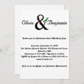 Invitation Ampersand élégant et design Mariage de script (Devant / Derrière)