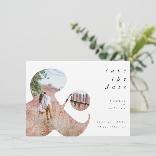 Invitation Ampersand | Enregistrer la date (Debout devant)