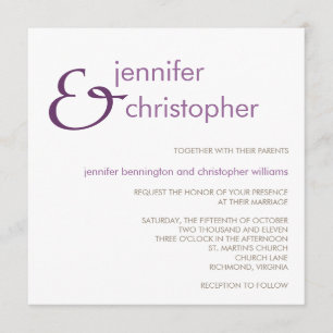Invitation Ampersand :Faire-part de mariage