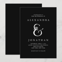 Ampersand floral | Mariage noir spectaculaire