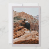 Invitation Ampersand gris lilas moderne 5 mariage de grille p (Dos)