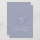 Invitation Ampersand Mariage moderne Inviter QR Code RSVP (Devant / Derrière)