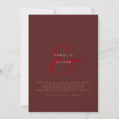 Invitation Ampersand Mariage moderne Inviter QR Code RSVP (Devant)