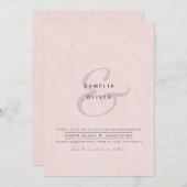 Invitation Ampersand Mariage moderne Inviter QR Code RSVP (Devant / Derrière)