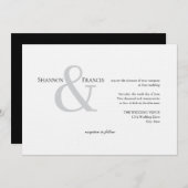 Invitation Ampersand minimaliste moderne (Devant / Derrière)