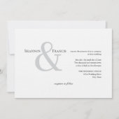 Invitation Ampersand minimaliste moderne (Devant)